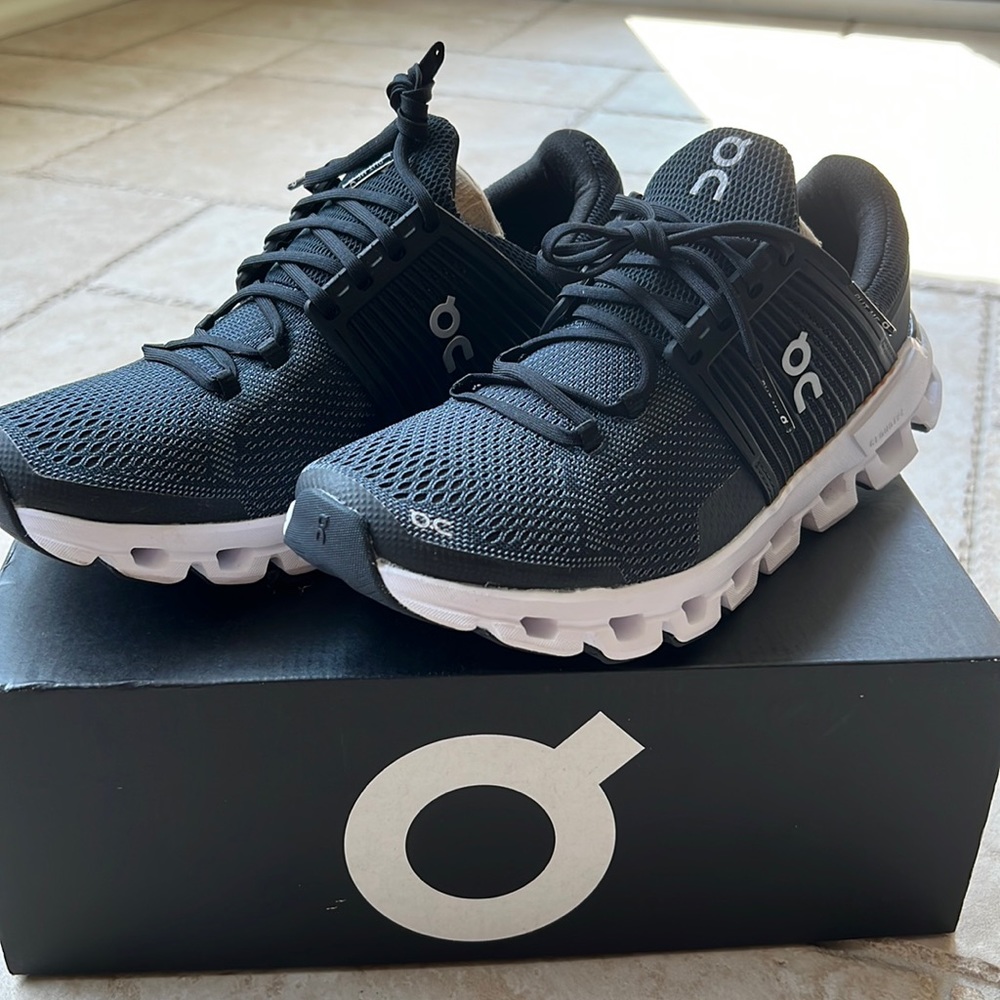 Worn once - ON Cloudswift Running Shoe - Black Rock Color - Woman’s Size 8